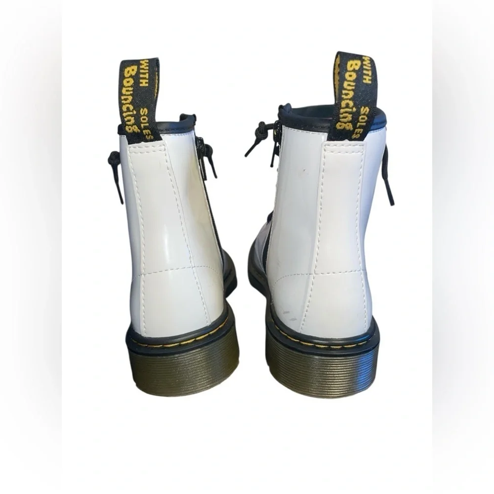 Dr. Martens 1460 Black and White Boots - Picture 3 of 5